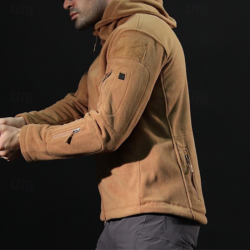 Per uomo Giacca in pile da escursione Inverno All'aperto Caldo Morbido Comodo Giacche in pile Giacca leggera Cerniera intera Scalate Campeggio / Escursionismo / Speleologia Viaggi Nero Marrone Verde del 2025 a $42.99 –P11