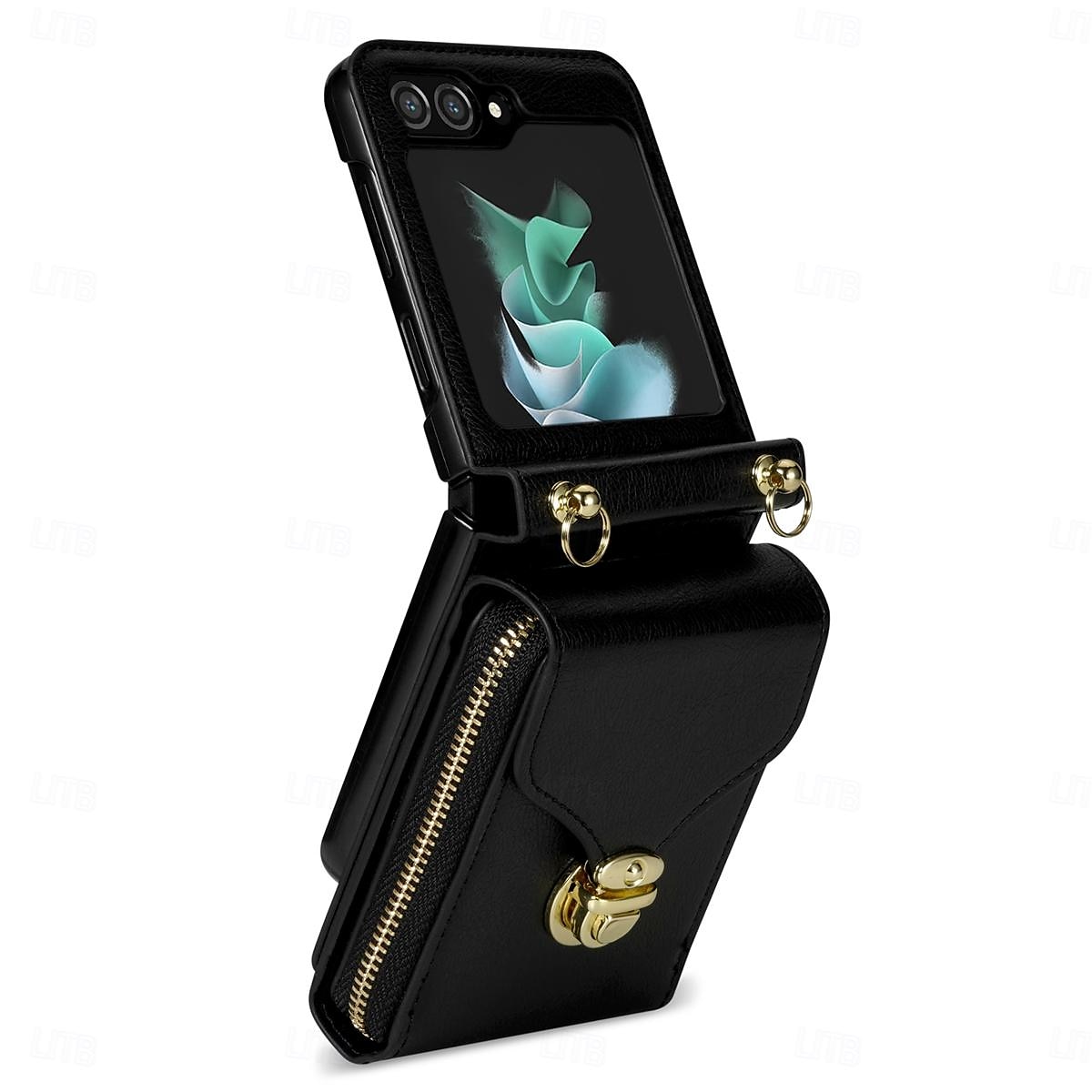 telefon Maska Pentru Samsung Galaxy Z Flip 7 Z Flip 6 Z Flip 5 Z Flip 4 Z Flip 3 Capac Spate Fermoar cu Lanyard Loc pentru card Retro TPU PU piele 2025 - $32.99 –P3