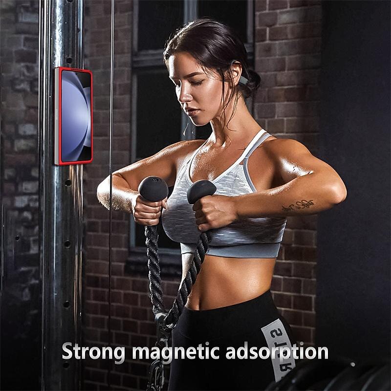 Phone Case For Samsung Galaxy Z Fold 7 Z Fold 6 Z Fold 5 Magnetic Adsorption with Stand Holder Support Wireless Charging Shockproof PC 2025 - $20.99 –P9