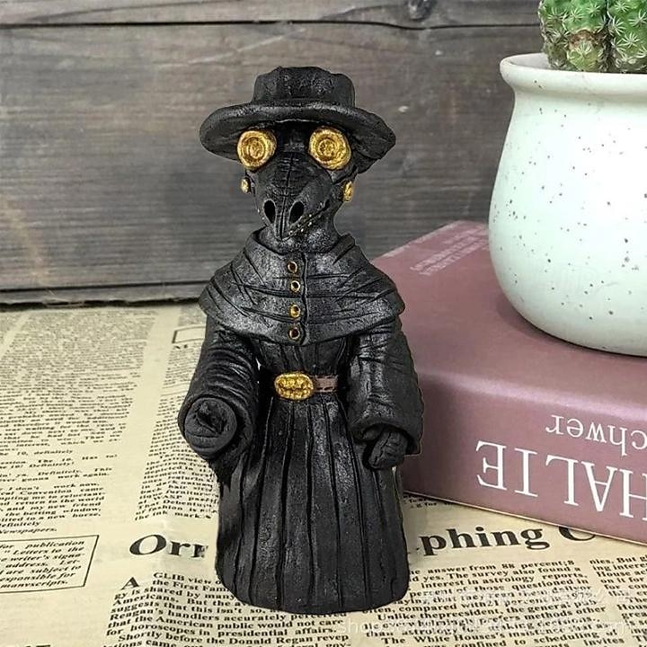 Plague Doctor Cone Incense Burner Halloween Intricately Designed Resin Holder for Incense Cones - Historical Decor with Smoking Beak and Mouth - Black, 80g 2025 - $13.99 –P3