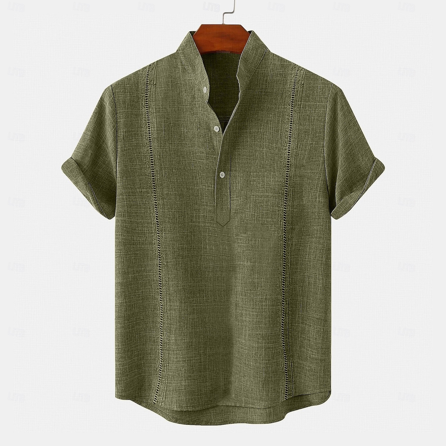 Miesten Paita pellava paita Guayabera paita Kesä paita Ranta-asut Yhtenäinen väri Kausaliteetti Päivittäin Valkoinen Kuninkaallinen sininen Apila Khaki Lyhythihainen Nauhakaulus Kesä Kevät Vaatetus 2026 - $24.99 –P6