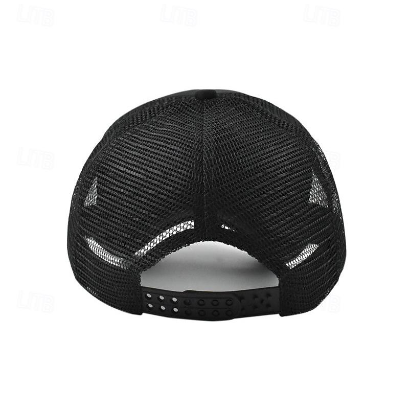 Herre Snapback lue Baseballcaps Solhatt Trucker Hat Nettinghette Svart Hvit Bomull Netting Mesh tilbake Mote Fritid Gate Daglig Grafisk Justerbare Solkrem Pustende 2025 - $5.49 –P11