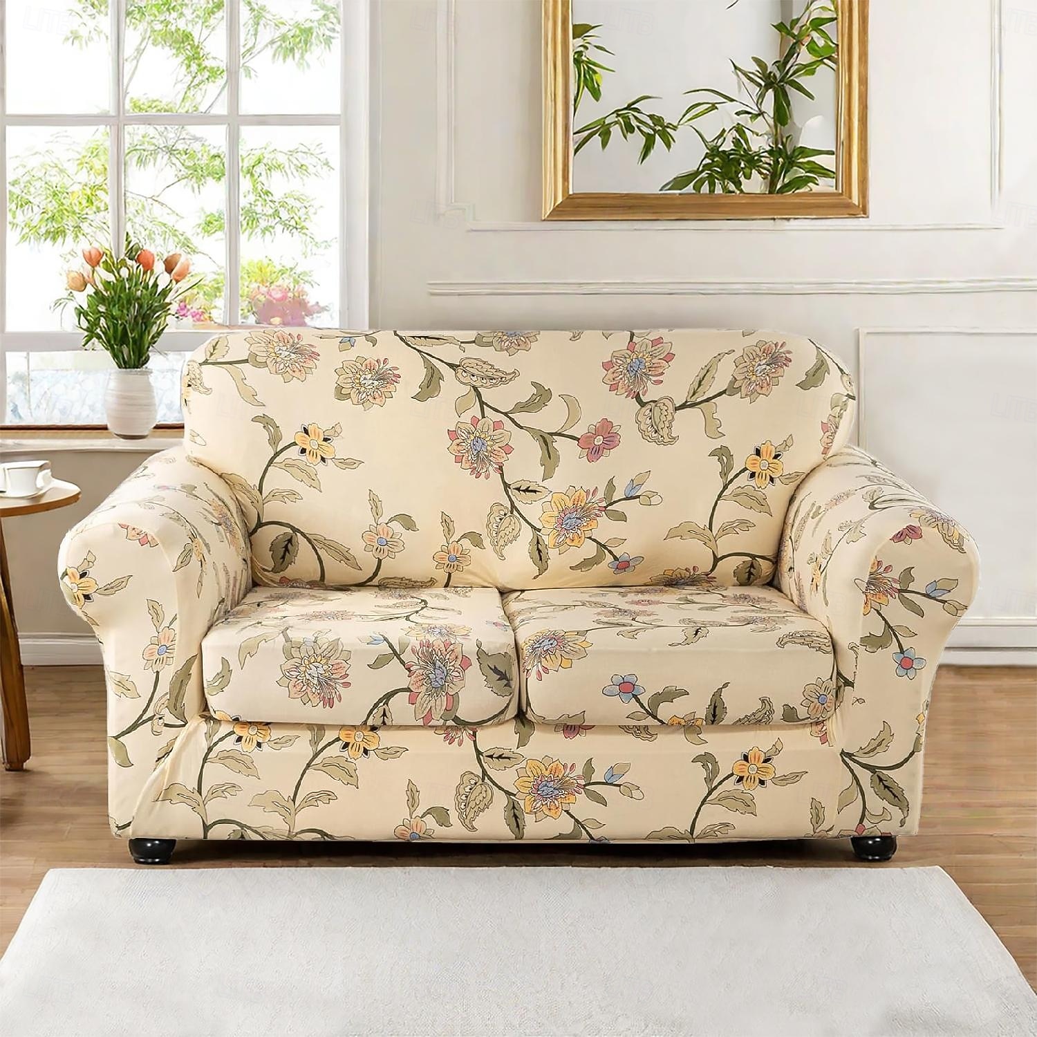 2026年 ソファーカバー植物糸染めポリエステルスリップカバー - スタイリッシュな植物デザイン - 柔らかくて丈夫なポリエステル生地 - ソファーを保護し、活性化します  コレクション – $46.99 –P13