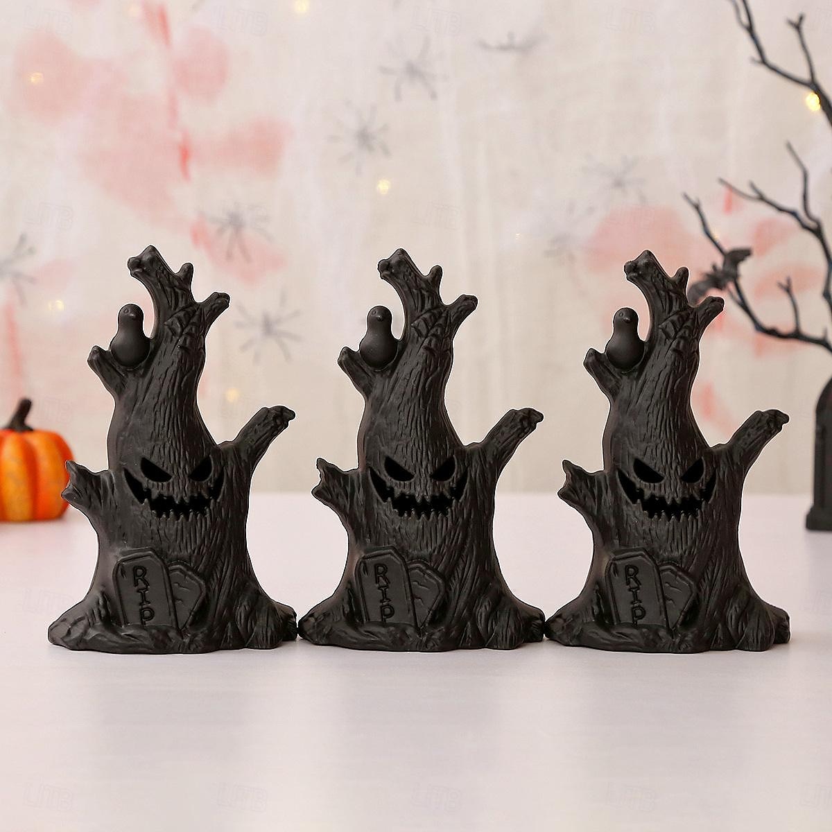 Halloween gejaagd huis licht decoratie licht spookstronk nachtlampje grimas led elektronisch kaarslicht halloween party thuis scène lay-out 1/3 stuks 2025 - $7.99 –P8