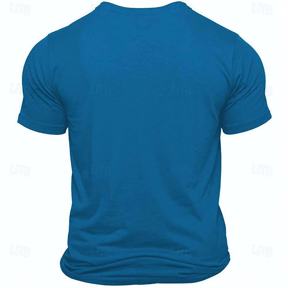 Herre Morsom T skjorte Kortermet T skjorte 3D-utskrift Crew-hals Skjorte Årgang Kul Fest Ferie Blå Sommer Vår Klær S M L XL XXL XXXL 2025 - $17.99 –P2