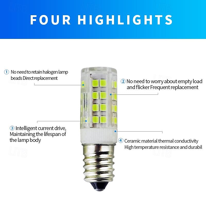 6pcs E14 LED Corn Lights 240Lumens 5W 51LED Beads SMD 2835 Warm White White 220 V 110 V 2025 - $11.49 –P2