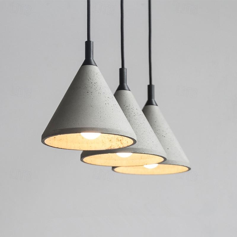 Industrial Cement Pendant Light Retro Loft Ceiling Hanging Lamp Dining Room Aisle Coffee Bar Kitchen Island Pendant Lamps E27 Grey Lamp Fixture Height Adjustable 2025 - $109.99 –P2