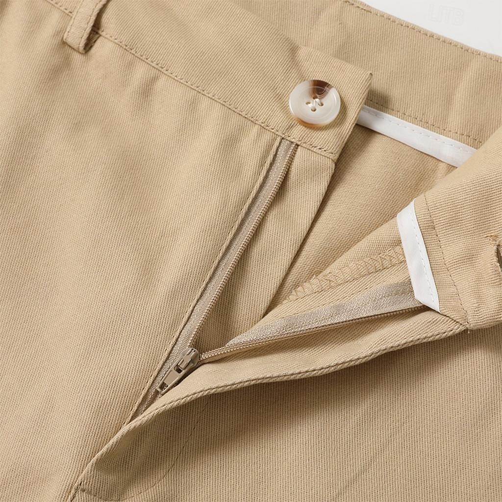 Men's Trousers Chinos Casual Pants Patchwork Front Pocket Solid Color Comfort Full Length Business Daily Holiday Fashion Chic & Modern White Khaki Stretchy 2026 - $29.99 –P3