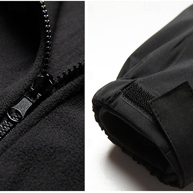 Voor heren Softshell jas Wandeljack Regenjack Hardshelljack Buitenshuis Thermisch Warm Winddicht Waterbestendig 3-in-1 jas Windjack Reizen Zwart Rood Donkerblauw Grijs 2025 - $53.99 –P8