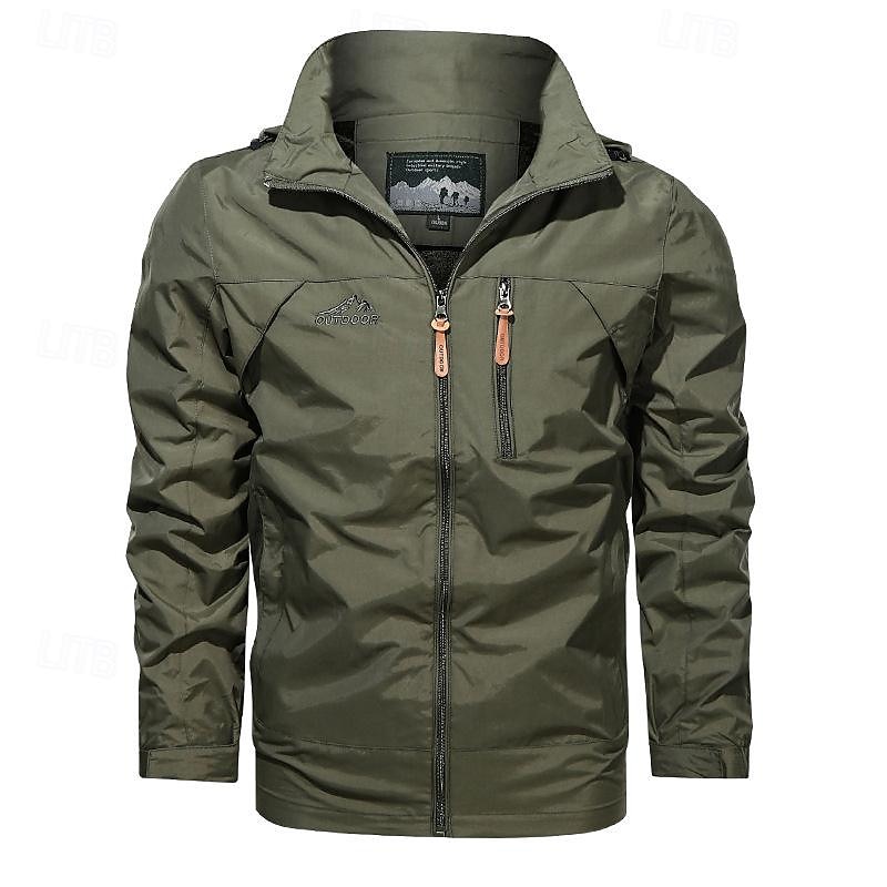 Voor heren Softshell jas Wandeljack Buitenshuis Winddicht Lichtgewicht Windjack Reizen Zwart Leger Groen Blauw Khaki Grijs 2025 - $32.99 –P5