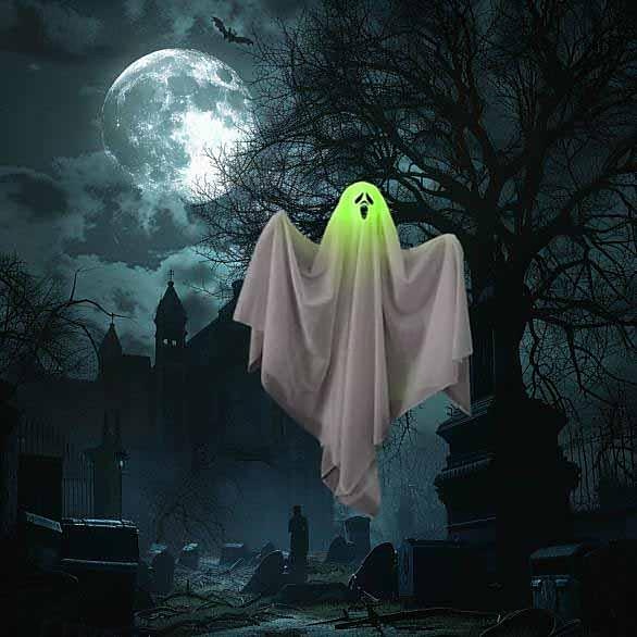 świecące duch dekoracje na halloween na zewnątrz led wiszące duch dla drzew upiorny oświetlony duch wodoodporne wiszące wystrój halloween ozdoby choinkowe do domu patio stoczni trawnik drzewo 2025 - $7.99 –P8