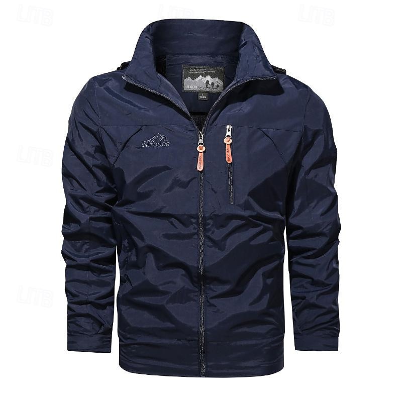 Voor heren Softshell jas Wandeljack Buitenshuis Winddicht Lichtgewicht Windjack Reizen Zwart Leger Groen Blauw Khaki Grijs 2025 - $32.99 –P11