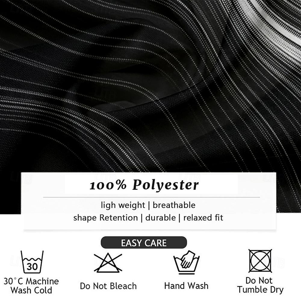 Hombre Diseño Geométrico Línea Abotonar la camisa Camisas estampadas Manga Larga Informal de negocios Formal Diario Otoño Invierno Primavera verano Cuello Vuelto Camisas con cuello Botones Estampado 2026 - $28.99 –P6