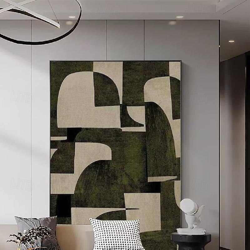 Ölgemälde handgemachtes beiges Wabi Sabi Ölgemälde handgemalte Wandkunst schwarz beige abstraktes Gemälde großes schwarzes minimalistisches Wandkunst beige strukturiertes Leinwandgemälde neutrales 2025 - $116.99 –P2