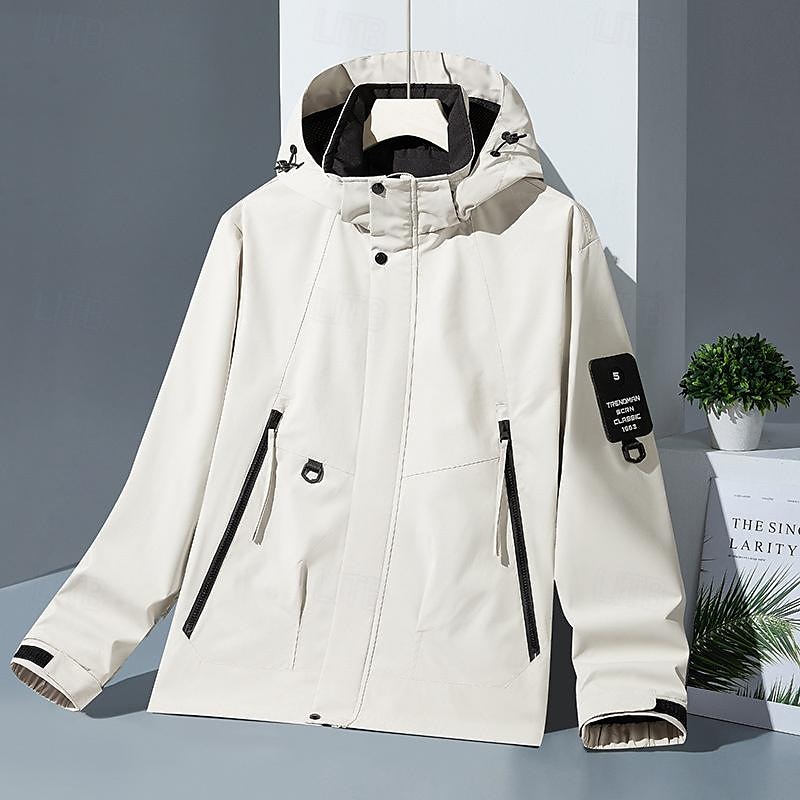 Voor heren Softshell jas Wandeljack Regenjack Buitenshuis Winddicht Lichtgewicht Waterbestendig Windjack Reizen Zwart Wit Geel Leger Groen 2025 - $46.99 –P4