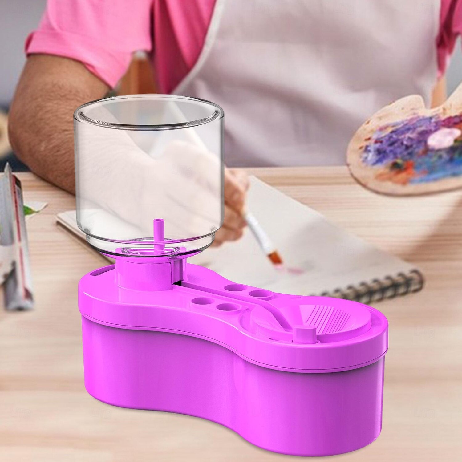 Detergente per pennelli set di pennelli sciacquatrice con scarico e portaspazzola set di pennelli per la circolazione dell'acqua detergente per sciacquatrice tazza forniture per pittura a base d'acqua del 2025 a $24.99 –P12