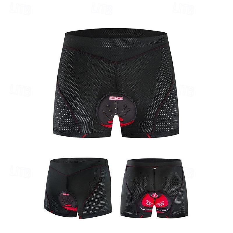 WOSAWE Voor heren Fietsbroek Gevoerde wielrenshorts Fietsen Short / Broekje Gewatteerde shorts Strak Sport Ademend Sneldrogend Hoge Elasticiteit Comfortabel Zwart Geel Kleding Wielrenkleding 2025 - $20.99 –P4