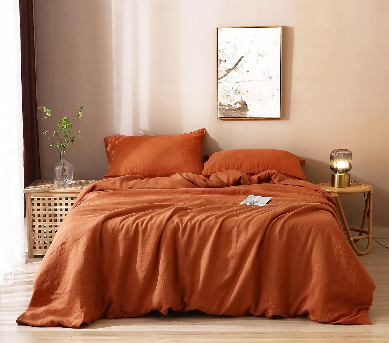 Cotton Duvet Cover 100% Linen Coconut White Duvet Cover Queen Size, Soft and Breathable Queen Duvet Cover Set for All Season 2025 - $50.99 –P9
