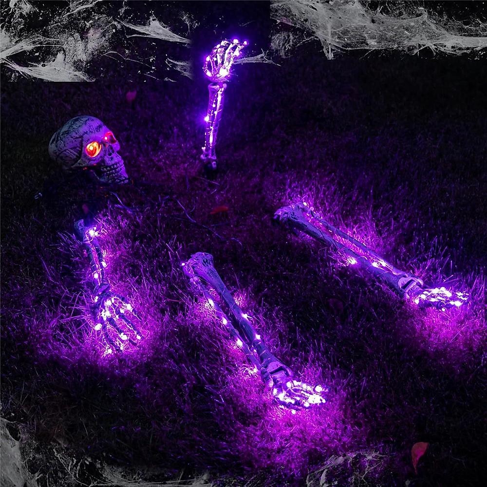 2025年 ハロウィーンの照明付きスケルトンランプ 中庭の庭の装飾小道具 LED 発光ゴーストハンド スケルトンハンド 地面に挿入されたランプ 休日の雰囲気の装飾小道具 US 110V 1個 コレクション – $55.99 –P3