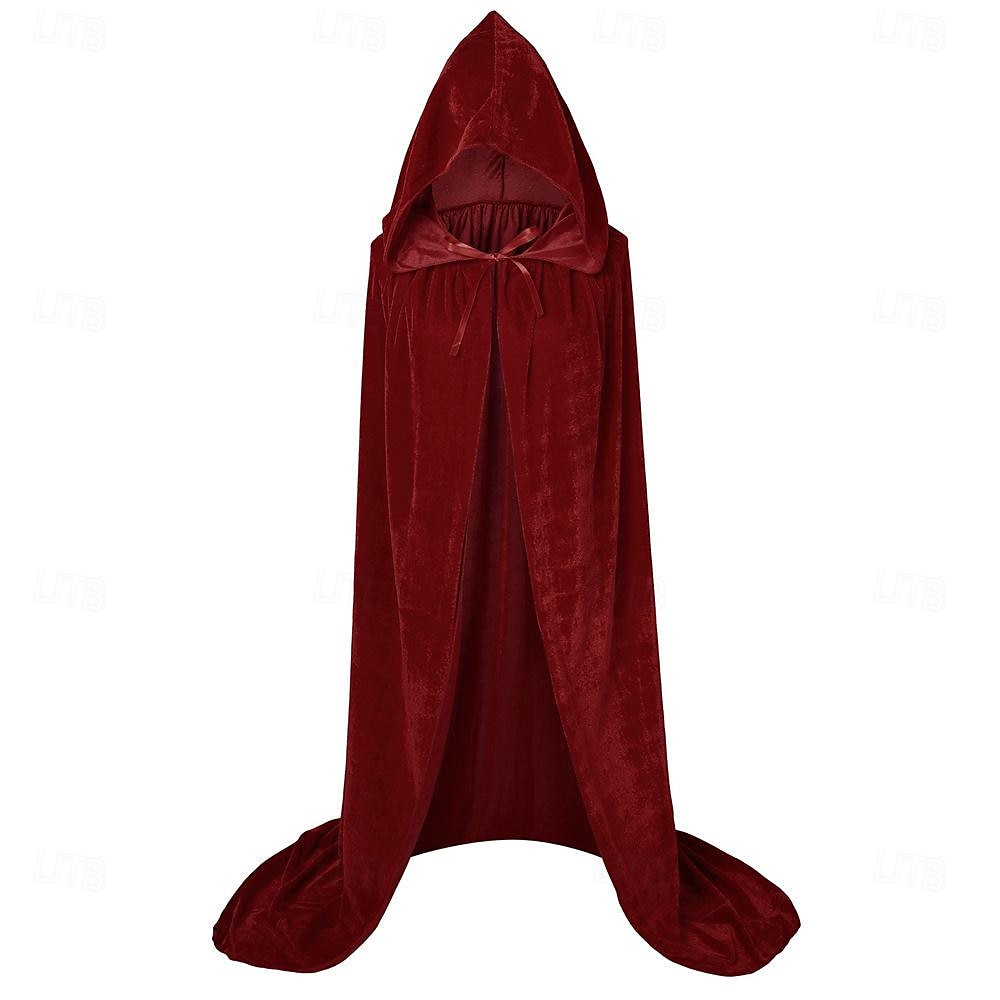 Rétro Vintage Punk & Gothique Médiéval Cape à Capuche Châles Ren Faire Sorcière Ranger Elfe Couleur Unie Homme Femmes Viking Nuit de Walpurgis Halloween Carnaval Mascarade Fête / Soirée Adulte Cape de 2025 ? $16.49 –P4
