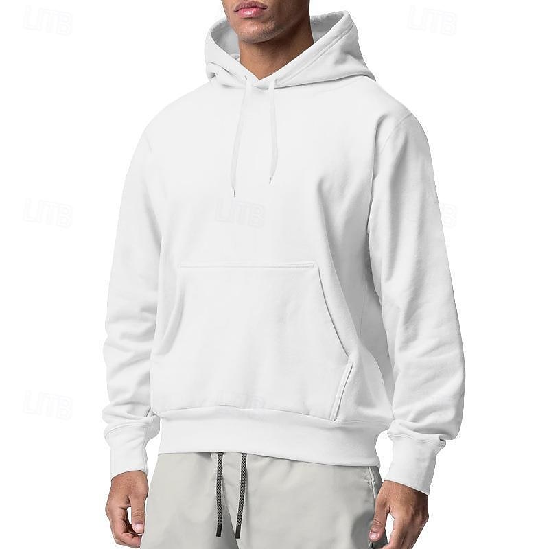 Men's Hoodie Black White Pink Light Grey Dark Gray Hooded Plain Pocket Sports & Outdoor Daily Holiday Streetwear Basic Casual Spring &  Fall Clothing Apparel Hoodies Sweatshirts  2025 - $16.99 –P5