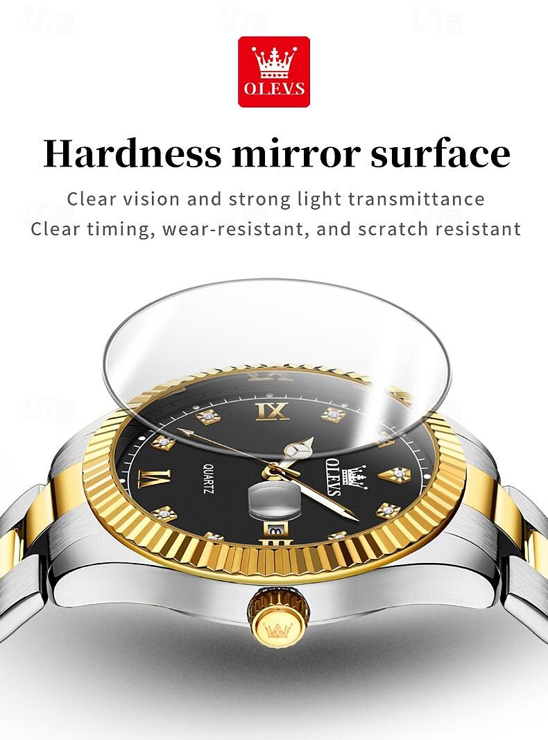 OLEVS Men Quartz Watch Fashion Business Wristwatch Luminous Calendar Waterproof Decoration Steel Watch 2025 - $27.99 –P5