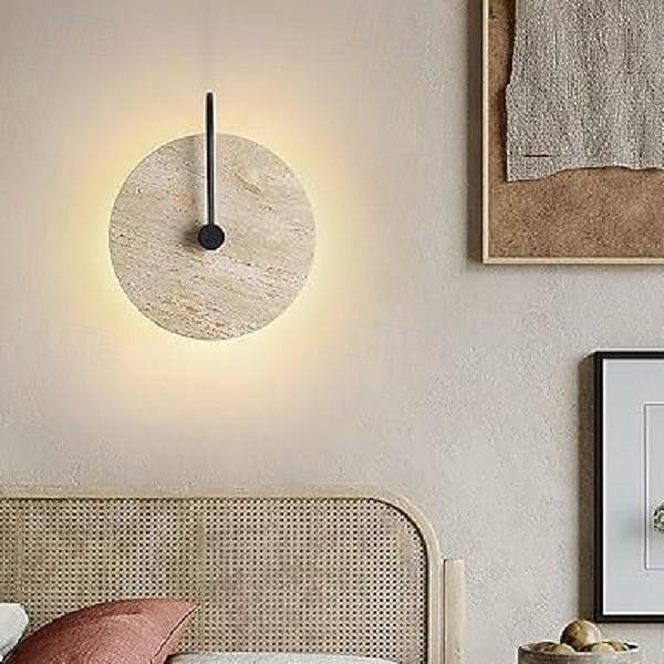 Lampadaire Mural Rond Style Japonais - Décorative - Beige 27 Cm - NEUF