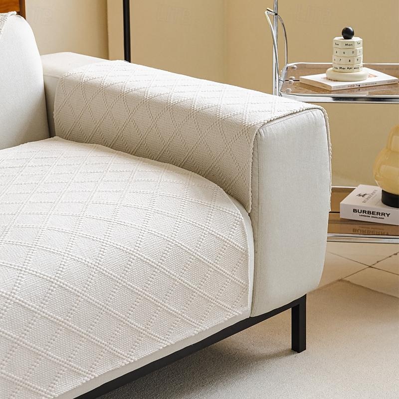 sofa cushion Waffle Four Seasons Universal Sofa Cushion Chenille Non slip Simple Sofa Cushion Solid Color Sofa Cover 2025 - $23.99 –P6