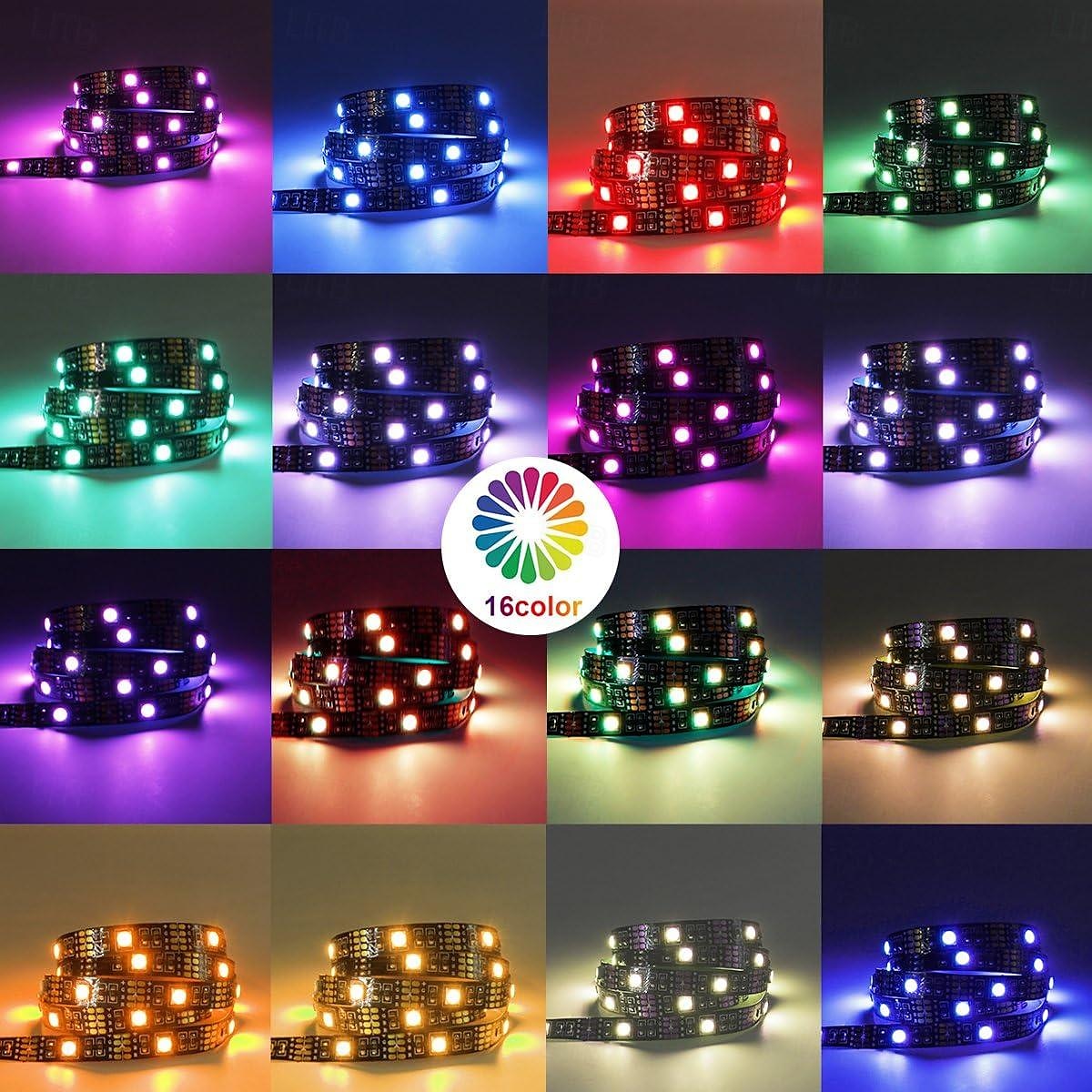 LED Light Strips RGB Lights USB Flexible Lamp USB 5V 5050 SMD 10mm LEDs Blackboard with 24 Key IR Remote Controller for Flat Screen TV Background, HDTV, PC Monitor 1M~5M 2025 - $10.49 –P10