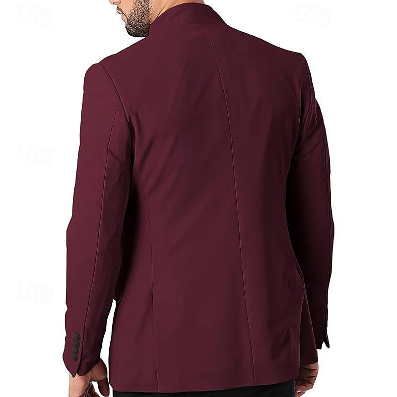 Unisex Leichte Jacke Freizeitjacke Chore-Jacke Casual Langlebig Tasche Frühling & Herbst Solide / einfarbig Athleisure Stehkragen Standard Schwarz Weiß Wein Dunkelblau Jacken 2025 - $61.99 –P11