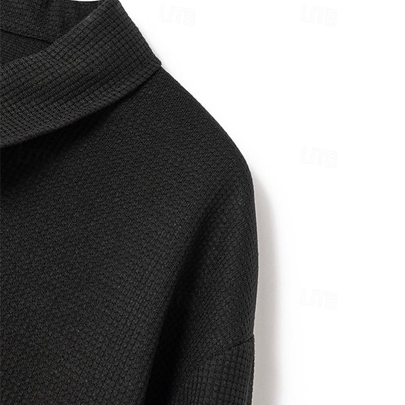 Herren Leichte Jacke Waffeljacke Sommerjacke Hemdjacke Urlaub Täglich Weich Tasche Frühling & Herbst Einfach Mode Klassisch Revers Regulär Waffelstoff Schwarz Weiß Blau Khaki Grau Jacken 2025 - $27.99 –P10