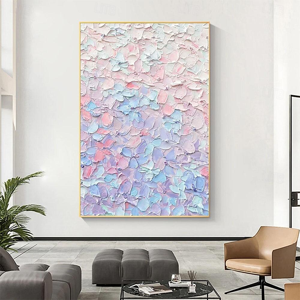 Hand Painted EXTRA LARGE VIVID Color Wall Art - Textured Abstract Oil Painting on Canvas Impasto Thick strokes Modern Painting for Living Room Unframed 2025 - $150.99 –P2