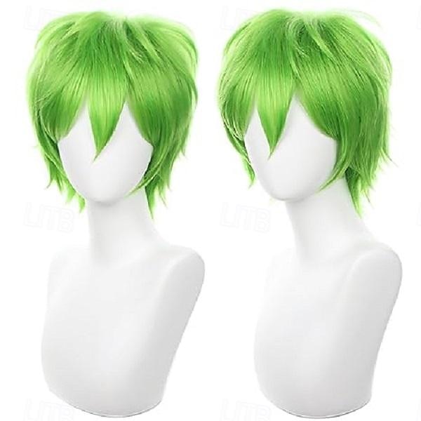 perruque cosplay courte hérissée duveteuse résistante à la chaleur en cheveux synthétiques en couches pour hommes et femmes, perruque de fête de carnaval de 2025 ? $19.49 –P5