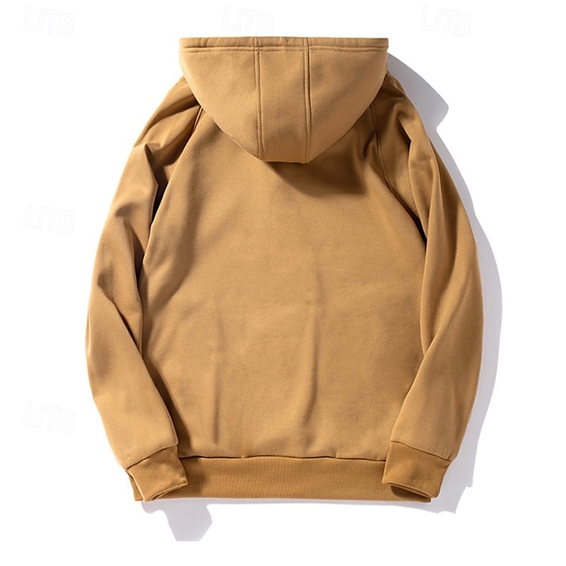 Per uomo Felpa con cappuccio Felpa con cappuccio e cerniera a un quarto Felpa con cappuccio in pile Nero Verde militare Cachi Con cappuccio Liscio Tasche Sportivo Giornaliero Per eventi Streetwear del 2025 a $28.99 –P10