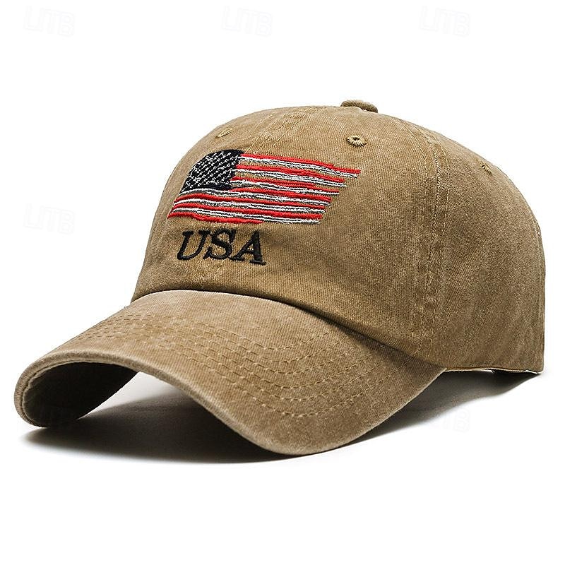Men's Baseball Cap Sun Hat Trucker Hat Black Navy Blue Polyester Embroidered Fashion Casual Street Daily Letter National Flag Adjustable Sunscreen Breathable 2025 - $11.49 –P4