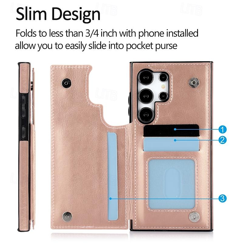 Phone Case For Samsung Galaxy S25 Ultra S24 Ultra Plus S23 S22 S21 S20 Ultra Plus FE A55 A35 A25 A15 5G A54 A34 A14 A73 A53 A33 A23 A13 A72 A52 A32 A22 A12 Back Cover with Stand Holder Magnetic Card 2025 - $16.99 –P11