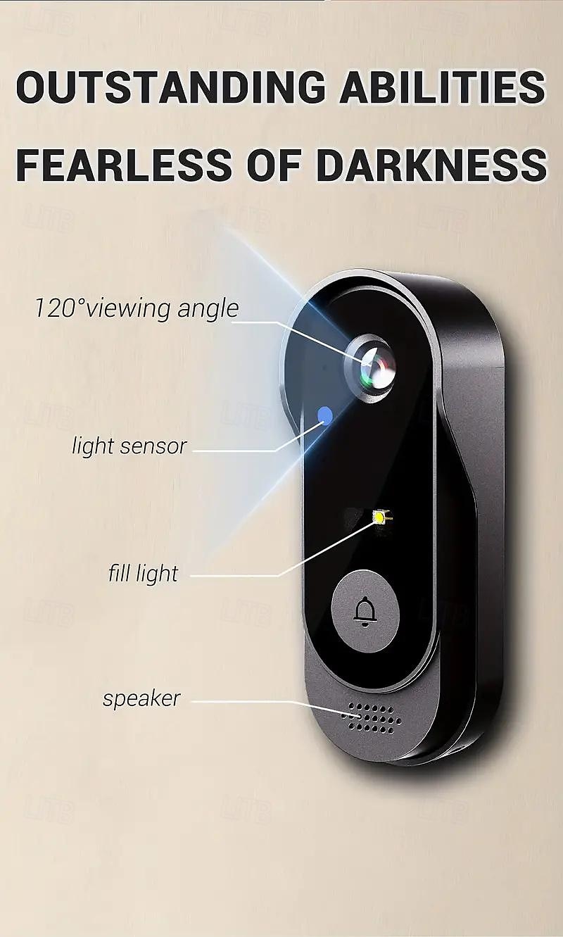 2025年 ビジュアルドアベル IR ナイトビジョンドアベル ワイヤレス 防水 HD 4.3 インチ IPS スクリーン ドアベル カメラ 2.4G 家庭用 アパート用  コレクション – $95.99 –P3