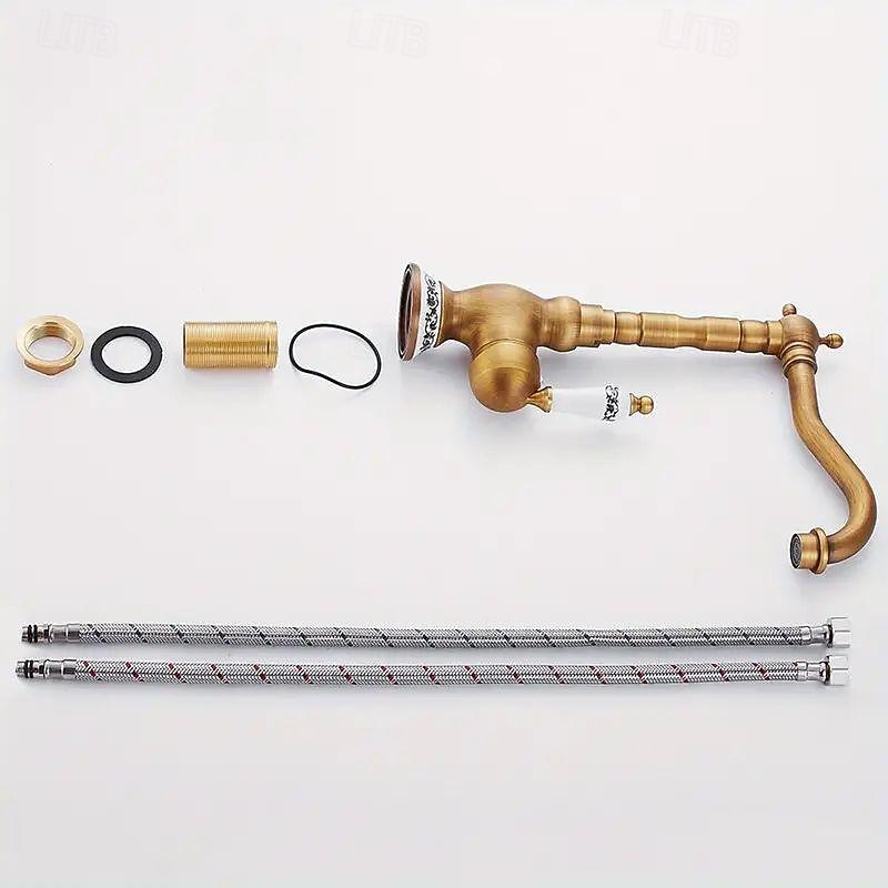 Waschbecken Wasserhahn - Wasserfall Galvanisierung Mittellage Einhand Ein LochBath Taps 2026 - $105.99 –P2