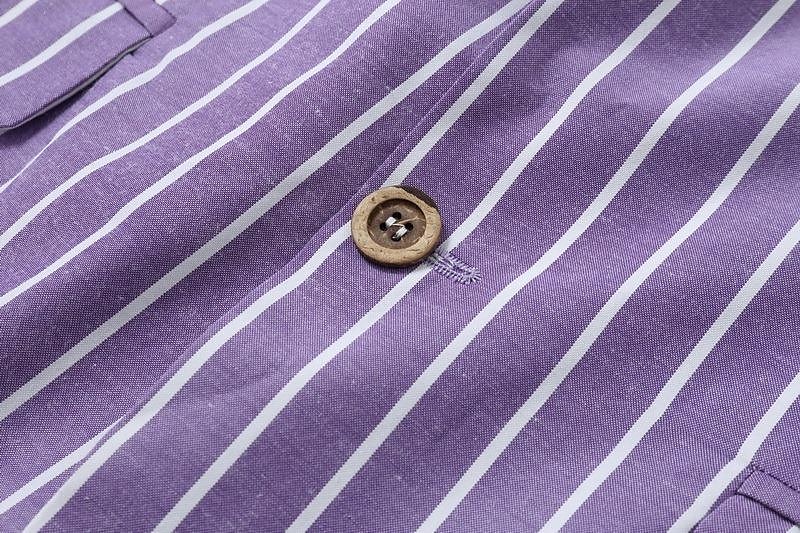 Homme Remise de diplôme Blazer Affaires Cocktail Fête de mariage Mode Occasionnel Printemps & Automne Polyester Rayures Boutons Avec Poches Confortable Simple Boutonnage veste Rose Claire Bleu Orange de 2025 ? $53.99 –P10