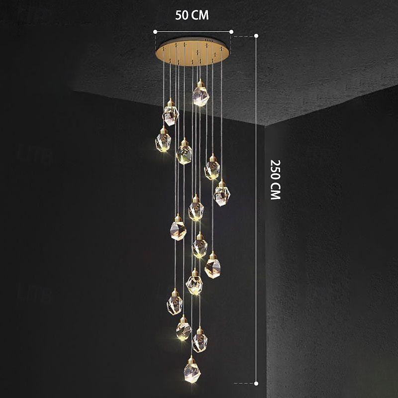 LED Pendant Light Dimmable  1/3/5/7/10/15-Light Nordic Glass Ball Home Decor Modern Crystal Chandelier Simple Home Decoration Chandelier Dining Room Bar Counter 85-265V ONLY DIMMABLE WITH REMOTE CONTROL 2025 - $67.99 –P9
