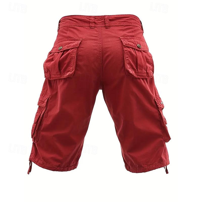 Homens Shorts táticos Capri Cargo Shorts Bermuda Cargo Calção Shorts de Trilha Botões Bolso multi Tecido Vestível Comprimento da panturrilha Ao ar livre Diário Acampar e Caminhar Moda Clássico Preto de 2025 por $31.99 –P18