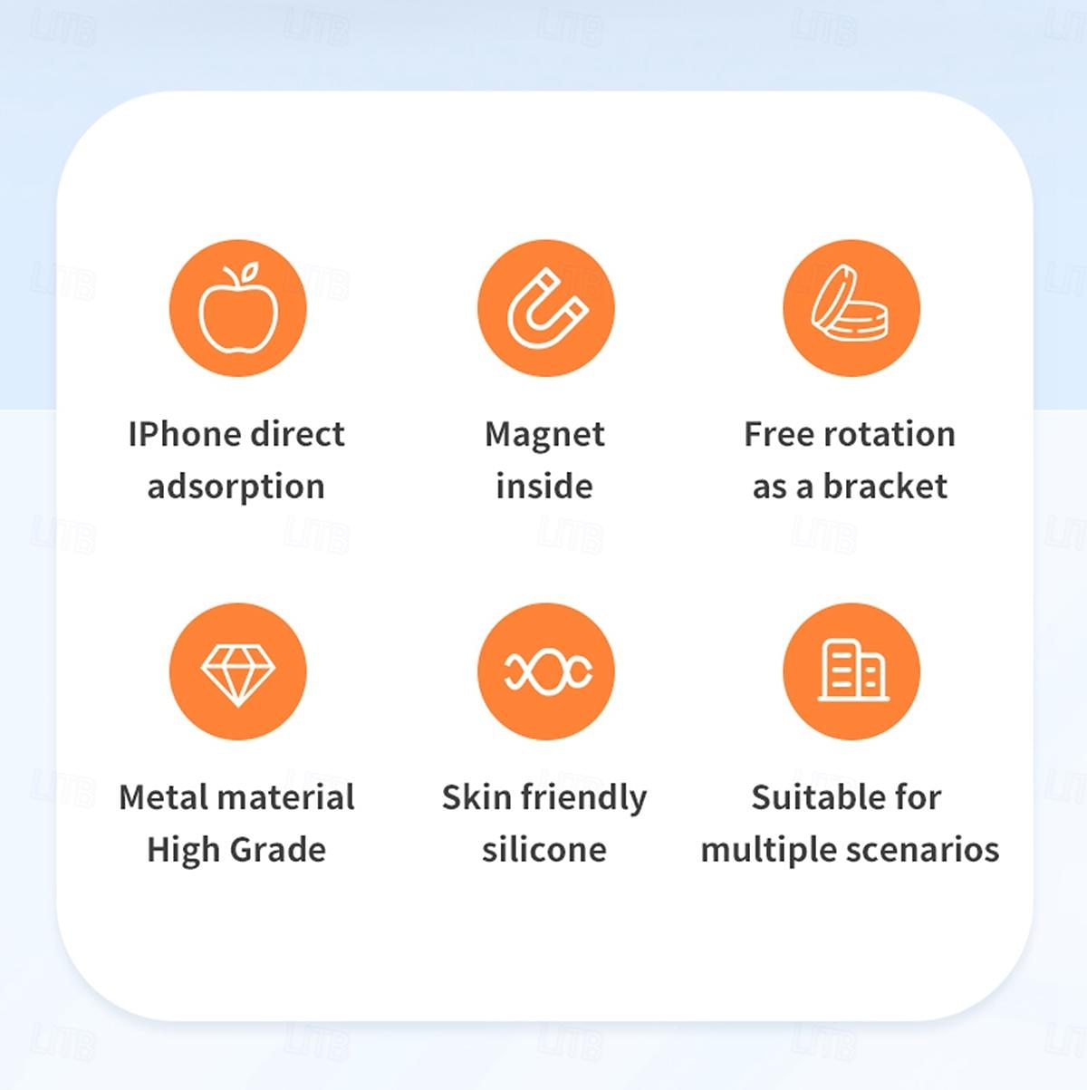 Phone Ring Holder Rotatable Foldable Magnetic Phone Holder for Outdoor Desk Compatible with iPhone 15 14 Plus 13 12 Mini 11 Pro Max X XR XS Max Phone Accessory 2025 - $19.99 –P2