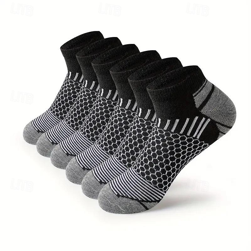 Herr 6 par Multipack Socka Löparstrumpor Vardagliga strumpor Svart Vit Färg Geometrisk Sport & Utomhus Dagligen Semester Grundläggande Medium Vår Höst Mode Ledigt 2025 - $8.99 –P6