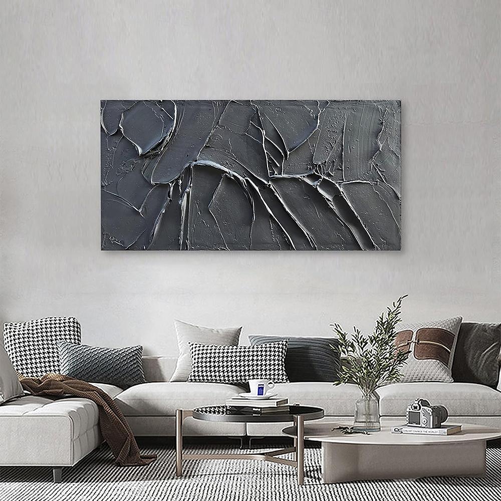 Handmade Oil Painting Canvas Wall Art Decoration Modern Abstract Texture Black for Living Room Home Decor Rolled Frameless Unstretched Painting 2026 - $61.99 –P6