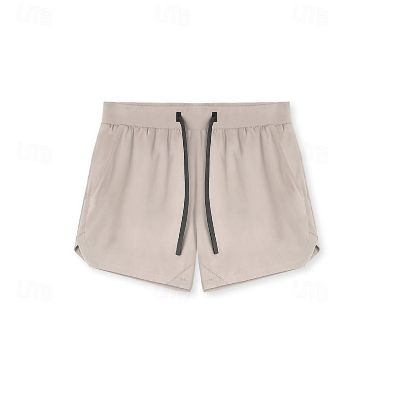 Hombre Pantalones Cortos Running Shorts de gimnasio Pantalones de chándal Correa Bolsillo con forro de compresión Cintura elástica Bermudas Interior Exterior Deporte Verano Secado rápido Ligero Suave 2026 - $16.49 –P8