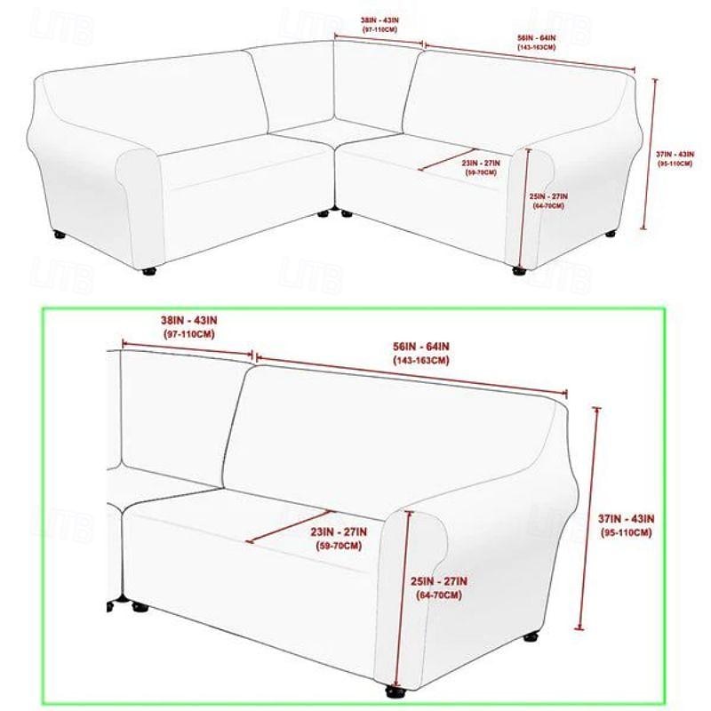 Stretch-Samt-5-Sitzer-Sofabezug in L-Form, einfarbig, All-Inclusive-Sofabezug für private Sitzecke in L-Form 2025 - $80.99 –P2