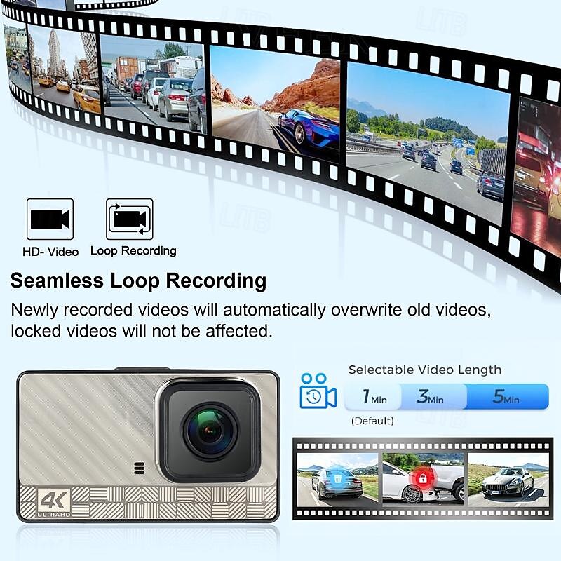 X21+ 2160P HD with Rear Camera Car DVR 170 Degree Wide Angle 3 inch IPS Dash Cam with WIFI / Night Vision / G-Sensor 4 infrared LEDs Car Recorder 2025 - $87.99 –P10
