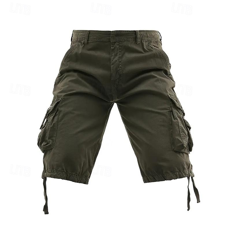 Homens Shorts táticos Capri Cargo Shorts Bermuda Cargo Calção Shorts de Trilha Botões Bolso multi Tecido Vestível Comprimento da panturrilha Ao ar livre Diário Acampar e Caminhar Moda Clássico Preto de 2025 por $31.99 –P19