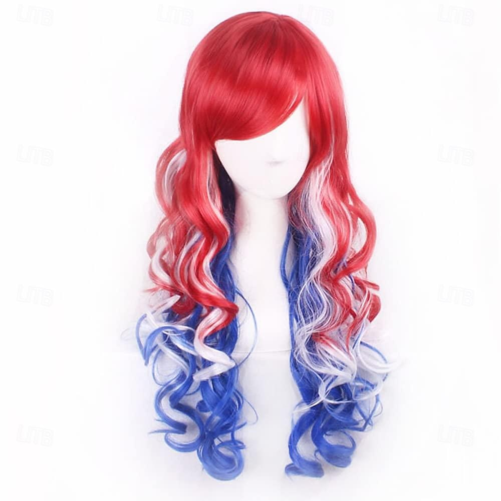 Parrucche Lunghe Aonde Arcobaleno per Donne Parrucca Halloween Cosplay Festa del 2025 a $18.99 –P8