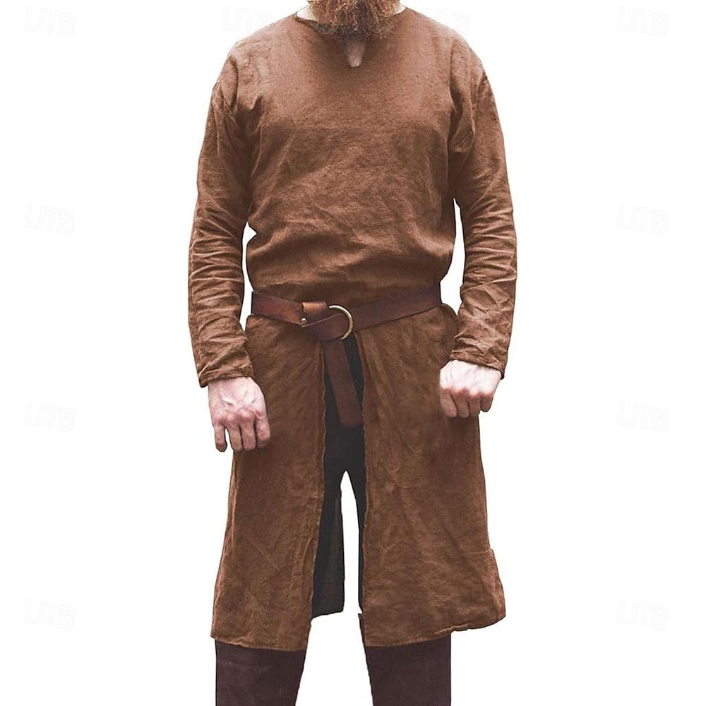 Medieval Renacimiento siglo 17 Cinturón Camisas Sayo Ranger élfico Tiro al arco Hombre Vikingo Fantasía Víspera de Todos los Santos Carnaval Mascarada LARP Adulto Camisas Cinturón Todas las Temporadas 2025 - $32.99 –P3